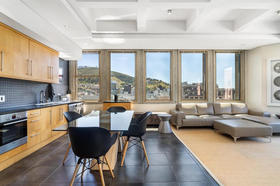 Living room, kitchen