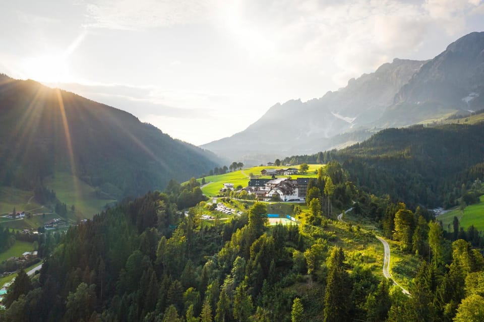 Natural landscape, Bird's eye view, Mountain view