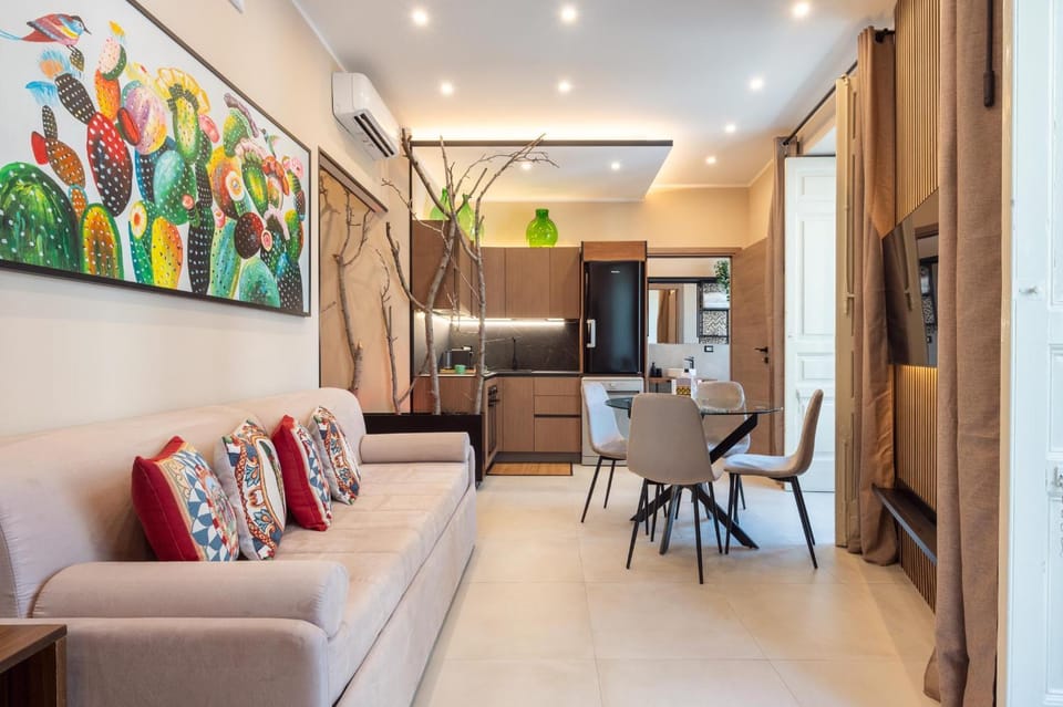 Living room, kitchen