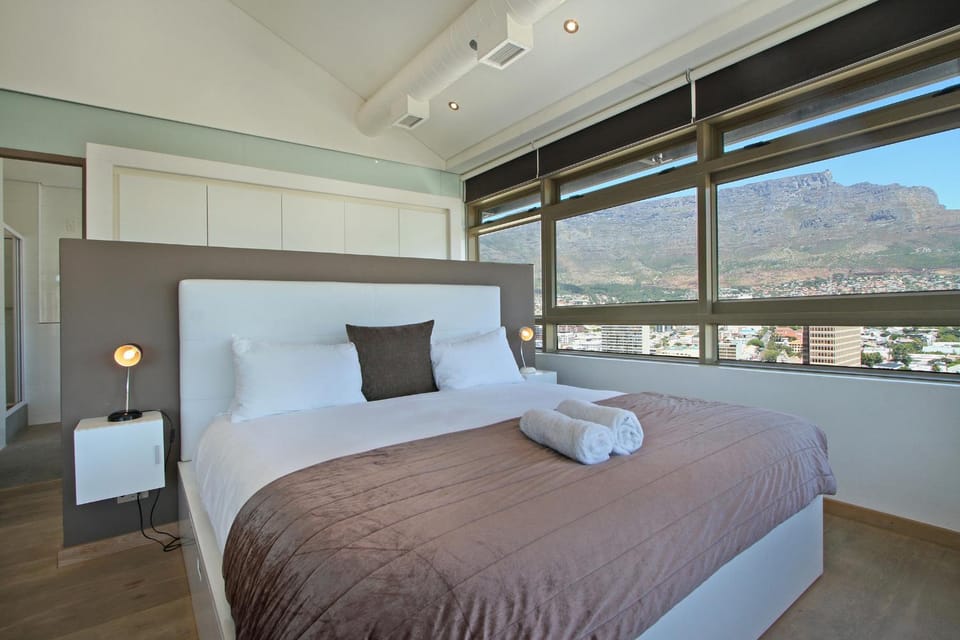 Bed, Natural landscape, Bedroom, Mountain view