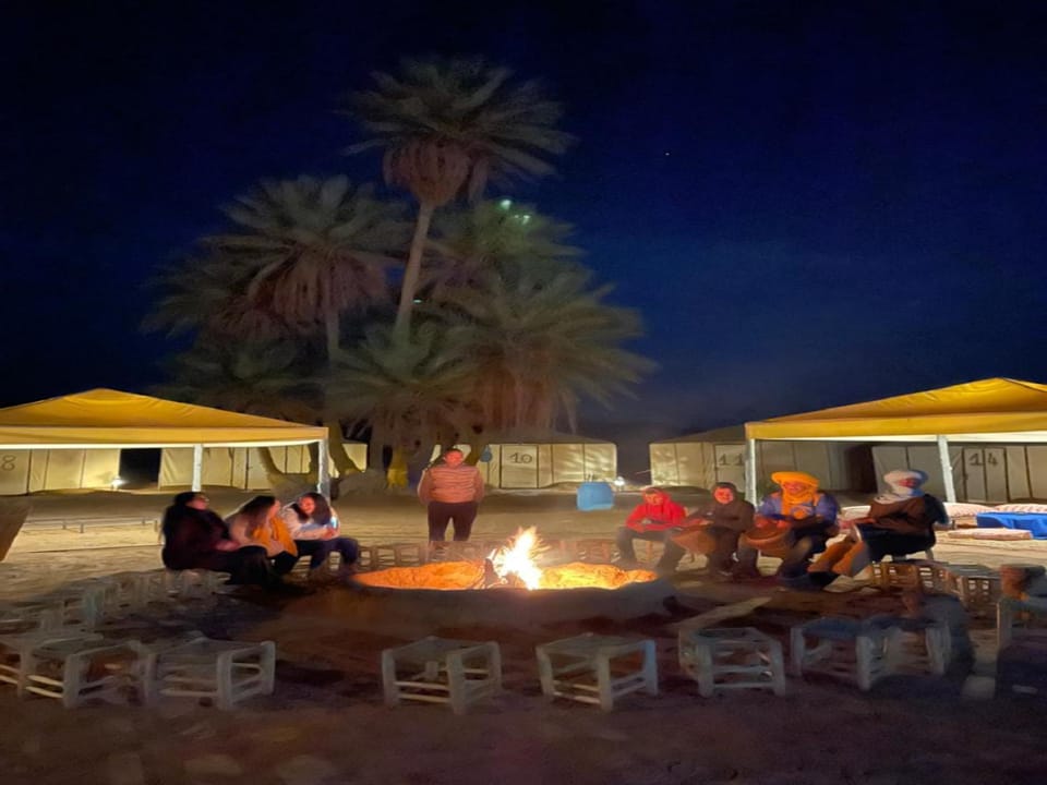 Property building, Night, group of guests