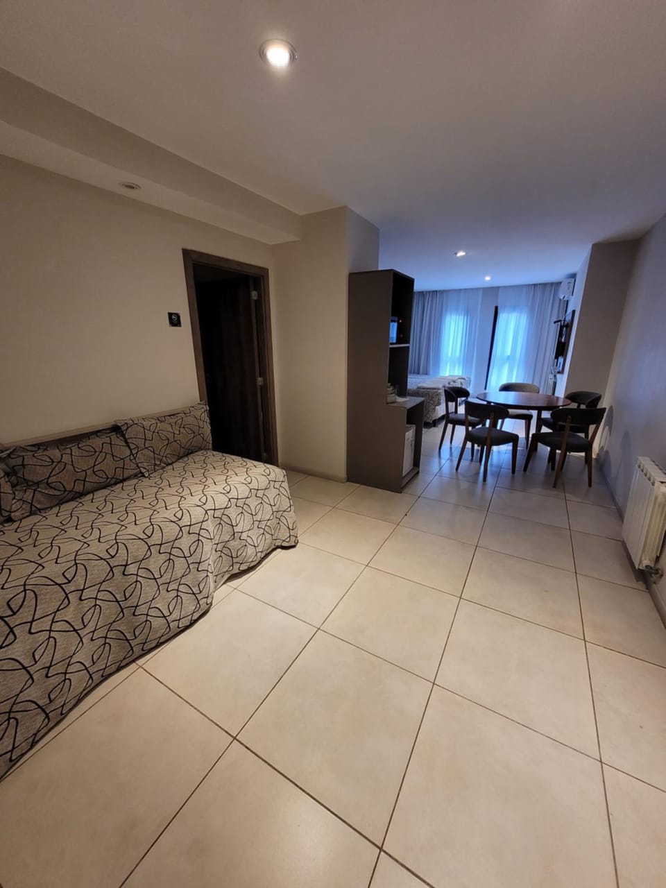 Photo of the whole room, Seating area