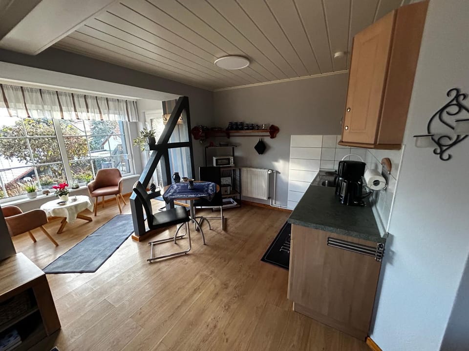 Kitchen or kitchenette, Living room, Dining area