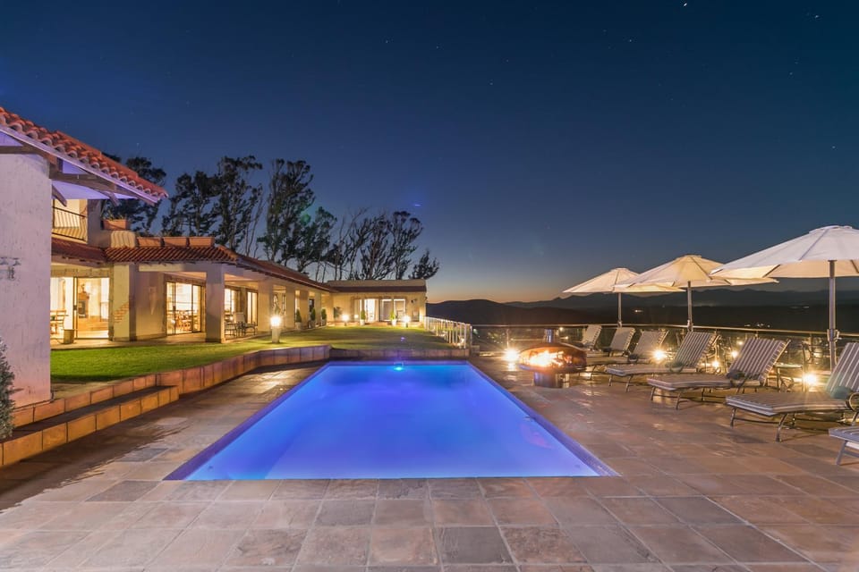 Winter, Swimming pool, Swimming pool, Sunset