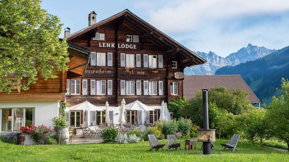 Property building, Spring, Day, Natural landscape, Garden, Garden view, Mountain view