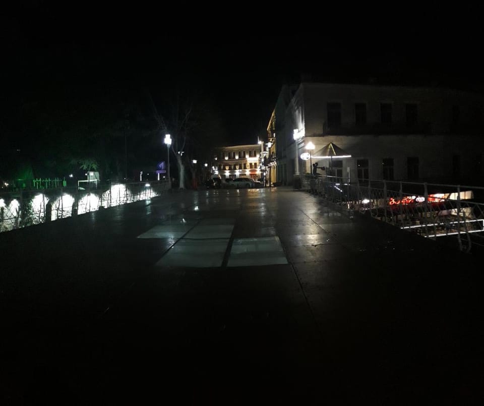 Night, City view, Street view