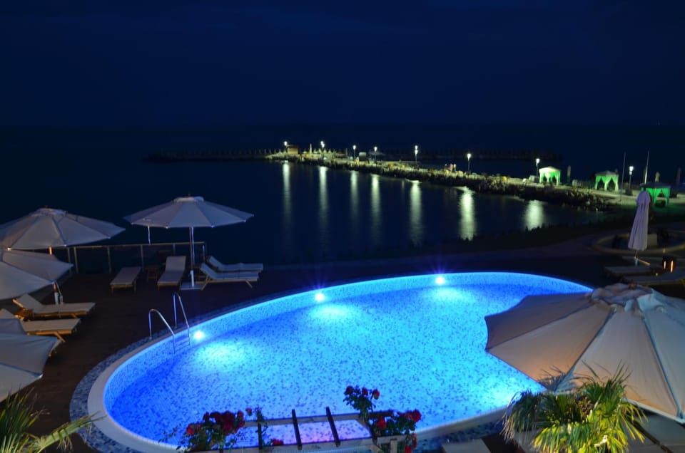 Night, Swimming pool, Swimming pool