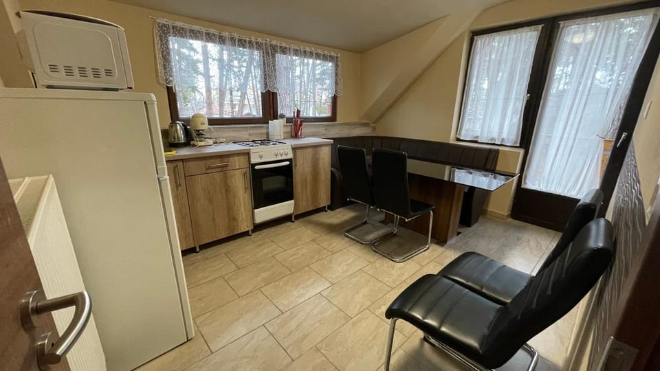 Kitchen or kitchenette, Dining area, oven, stove