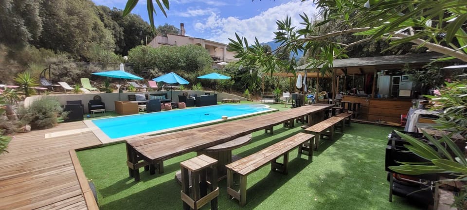 Patio, Dining area, Mountain view, Swimming pool