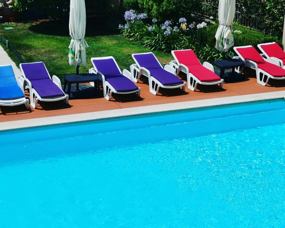 Pool view, Swimming pool, sunbed