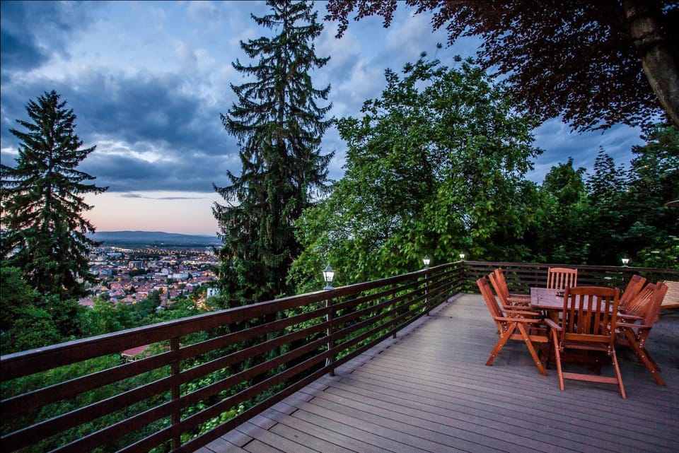 Spring, Garden, Balcony/Terrace, City view, Garden view, Sunset