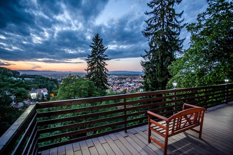 Spring, Garden, Balcony/Terrace, City view, Garden view, Sunset