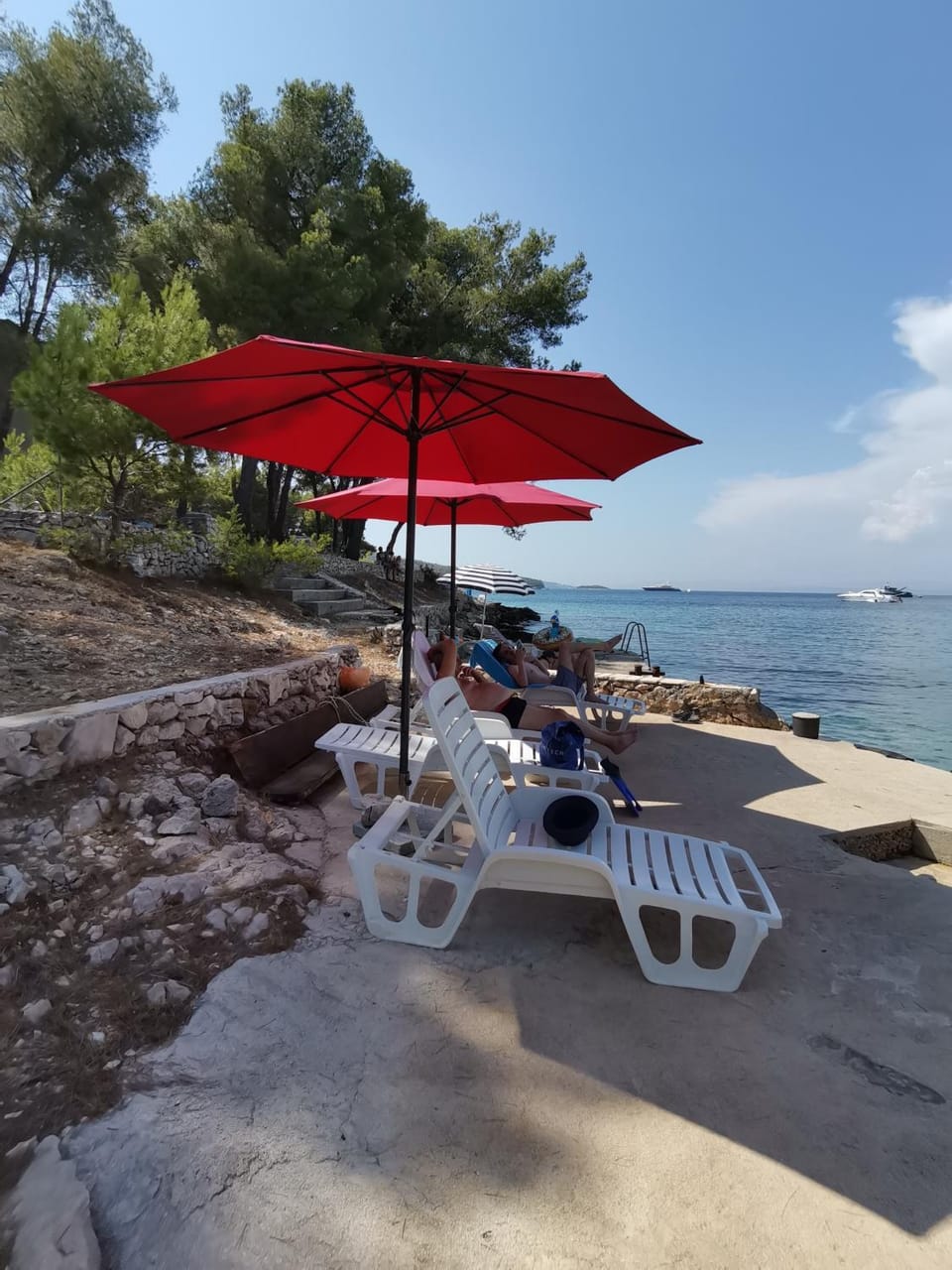 Day, Beach, Sea view, sunbed