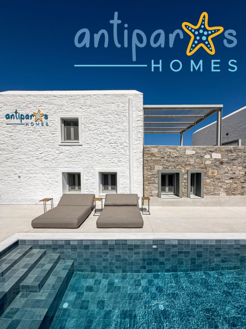 Property building, Property logo or sign, Pool view, Swimming pool, sunbed