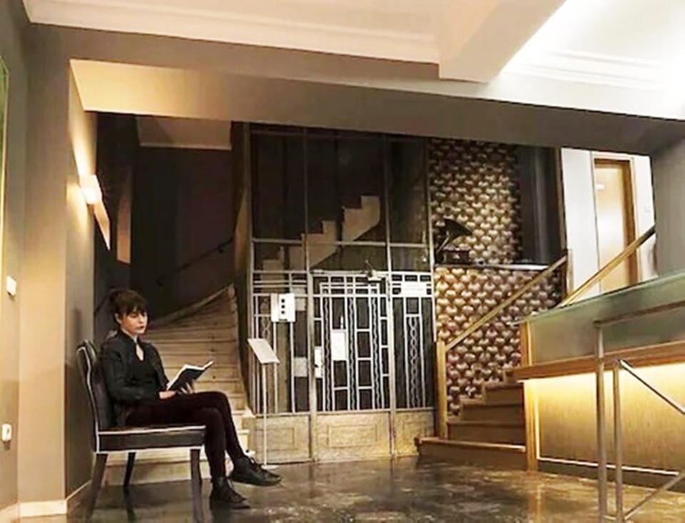 People, Lobby or reception