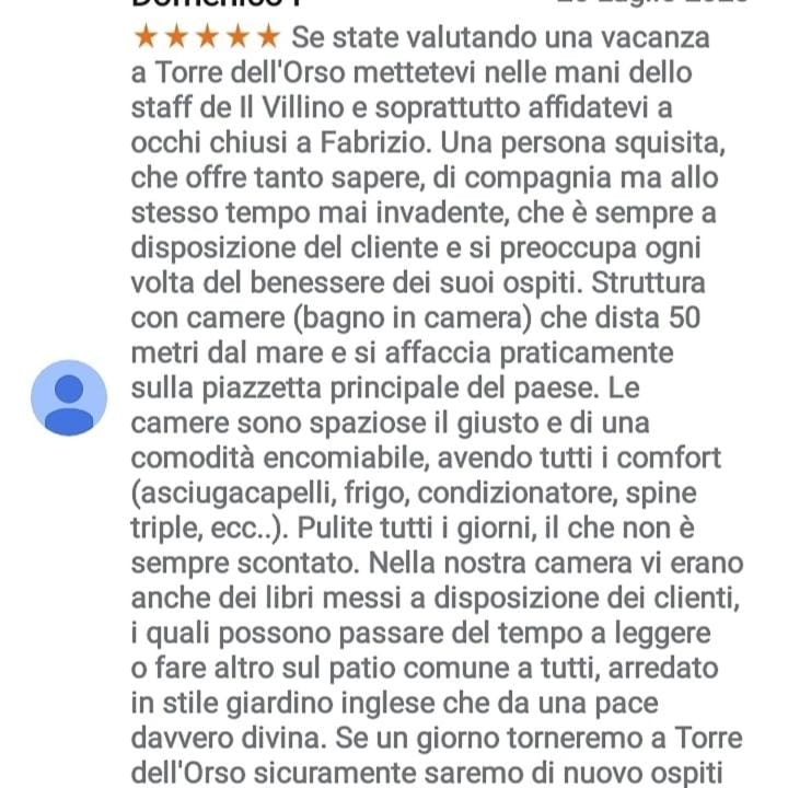 B&B Il Villino Torre Dell'Orso Bed and Breakfast in Torre dell'Orso