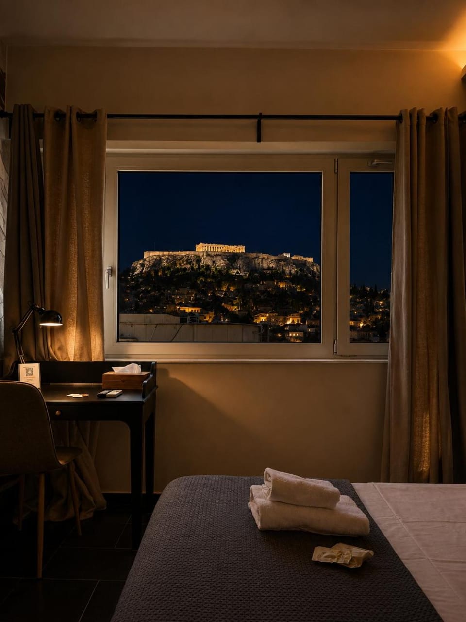 Bed, View (from property/room), Landmark view