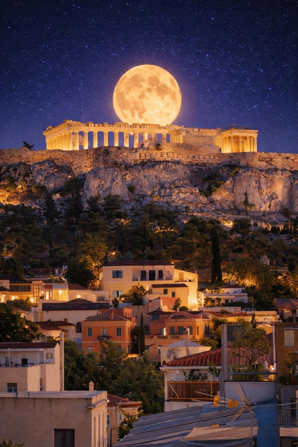 Night, City view, Landmark view