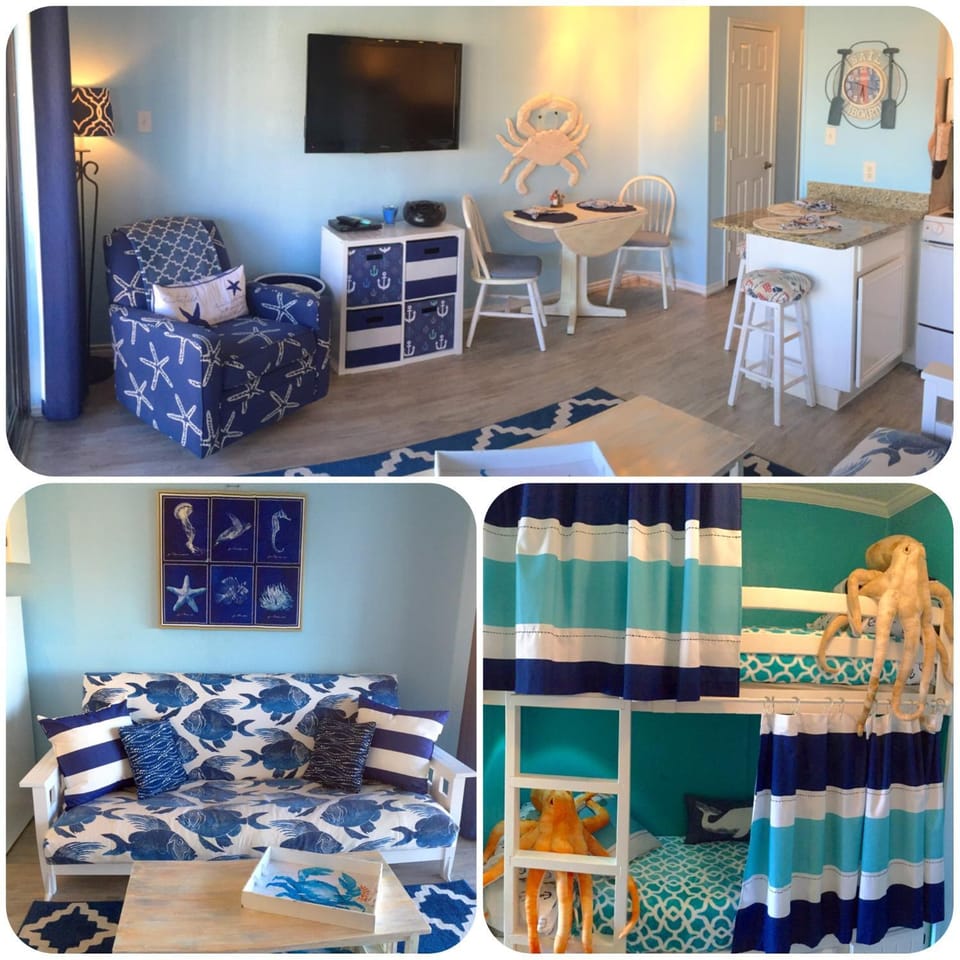 Living room, Dining area, bunk bed