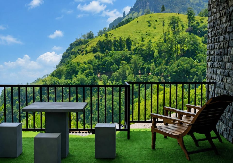 Natural landscape, Seating area, Mountain view