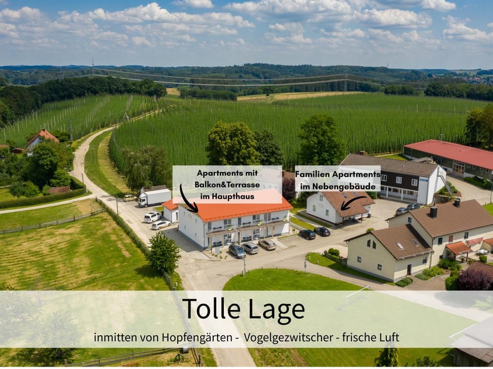 Holledau-Apartments - Auszeit im schönen Hopfenland in Bayern - voll ausgestattete Apartments - Garten - Balkon - Nähe München Apartment in Bavaria