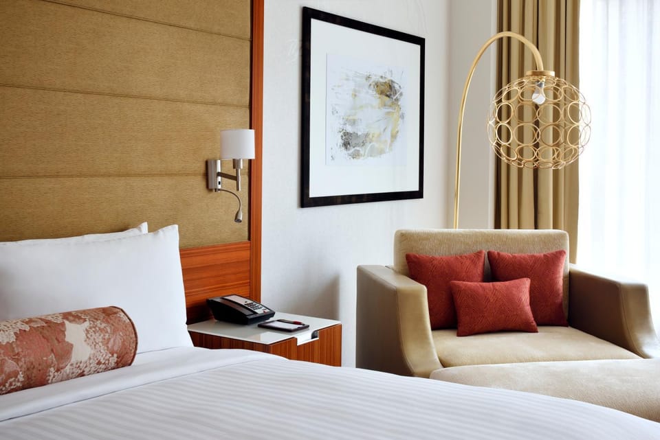 Bed, Seating area, Bedroom