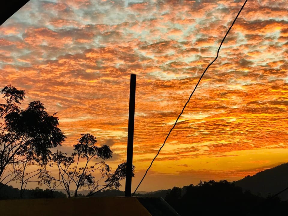 Mountain view, Sunset