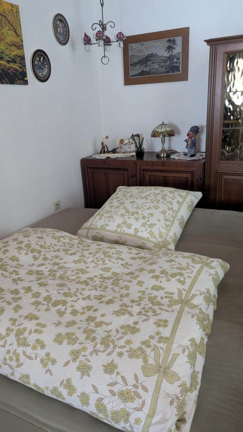 Bed, Living room, Seating area