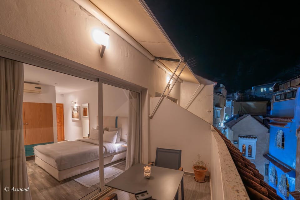 Night, Balcony/Terrace, Mountain view, furniture