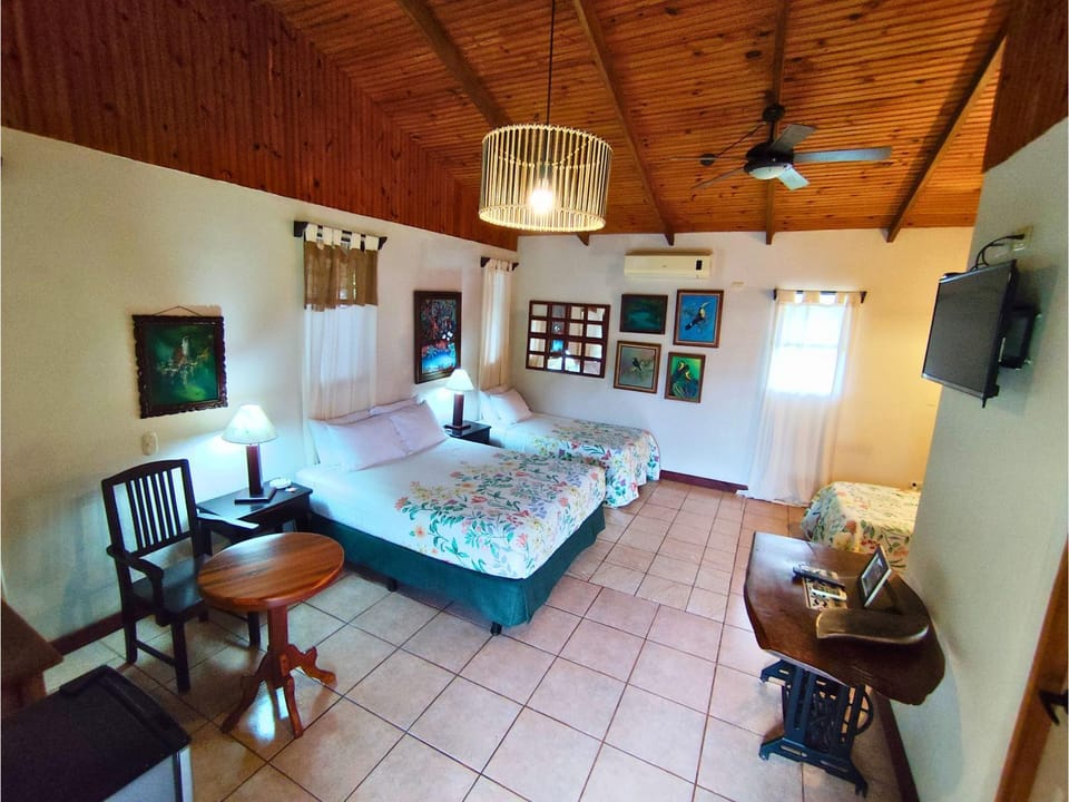 Bed, Coffee/tea facilities, Photo of the whole room, Decorative detail, towels, air conditioner