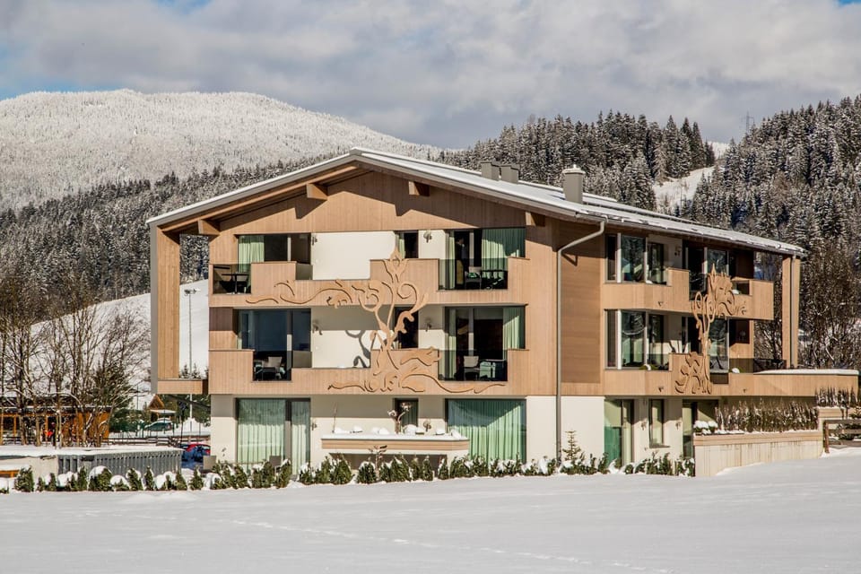 Property building, Winter, Pool view, Swimming pool