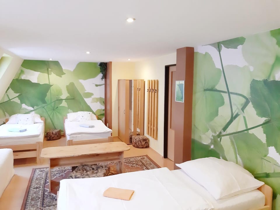 Bed, Seating area, Bedroom, Garden view