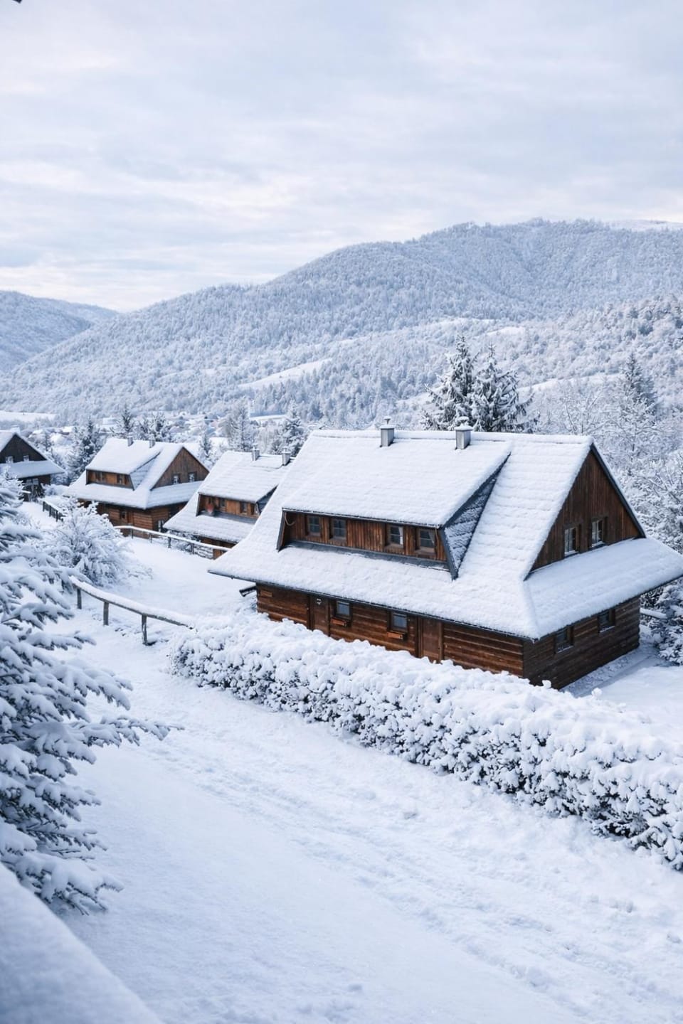 Property building, Bed, Off site, Day, Neighbourhood, Natural landscape, Activities, Winter, Skiing, View (from property/room), Hiking, Mountain view, Location, Parking