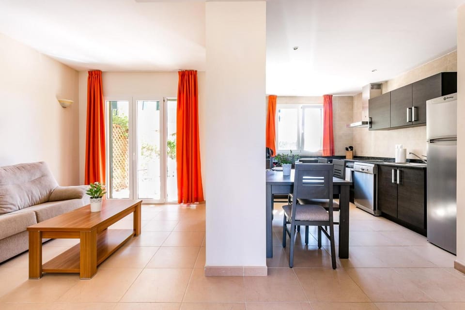 Kitchen or kitchenette, Living room, Dining area