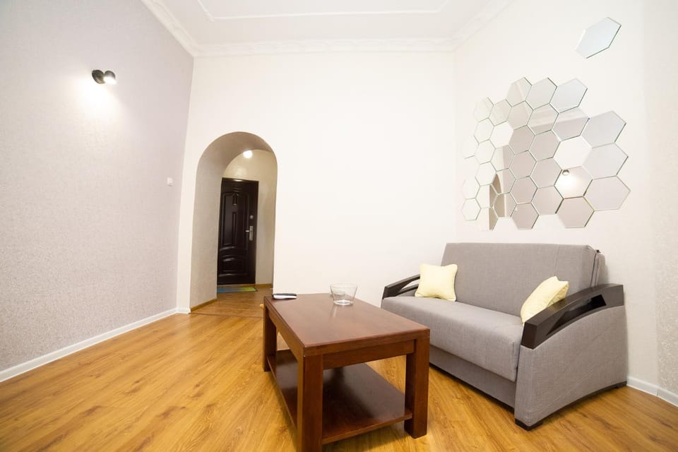 Bed, Living room, Dining area