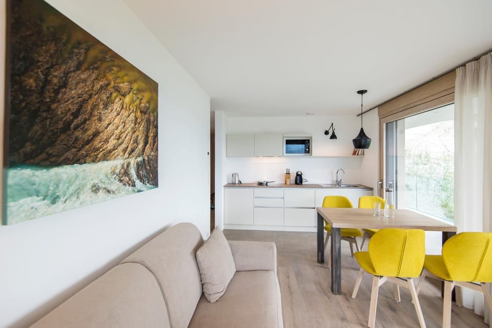 Kitchen or kitchenette, Living room, Dining area