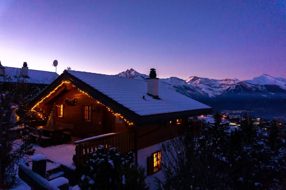 Facade/entrance, Winter, On site, Sunset