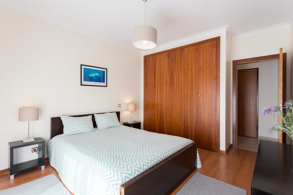 Bed, Sea view