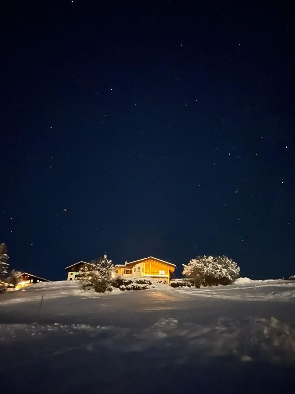 Property building, Night, Winter, Skiing, View (from property/room), Seasons