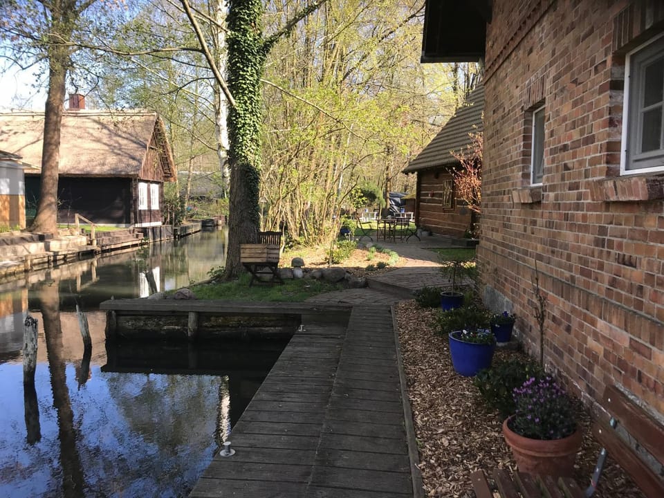 Property building, Spring, Garden, River view