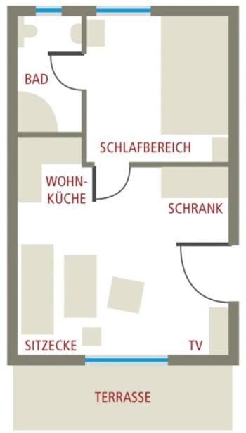 Photo of the whole room, Floor plan