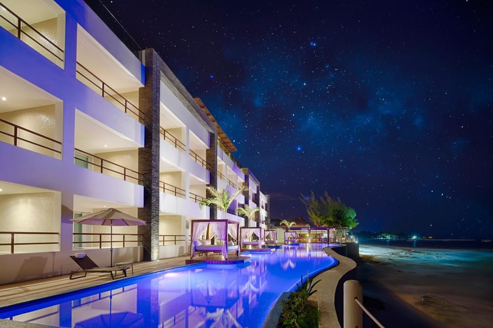Off site, Night, Swimming pool