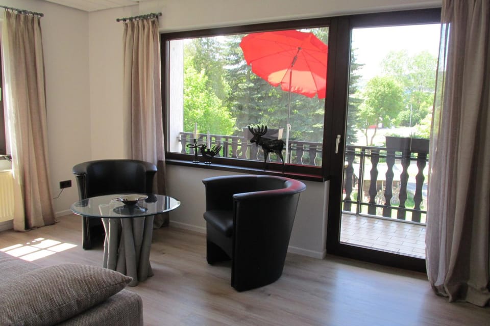 Living room, Seating area, Garden view