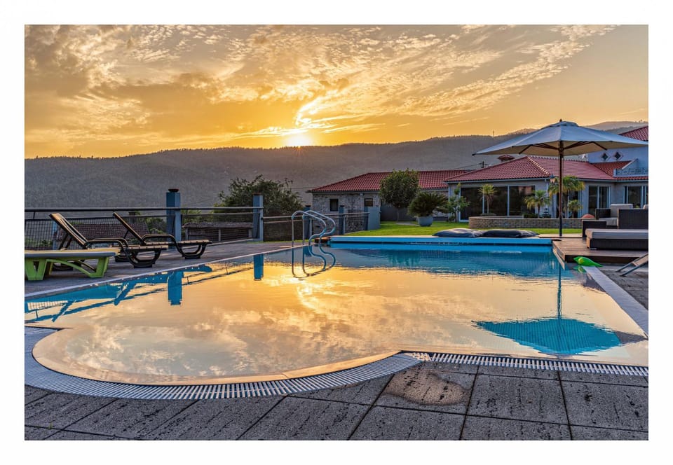 Swimming pool, Swimming pool, Sunset
