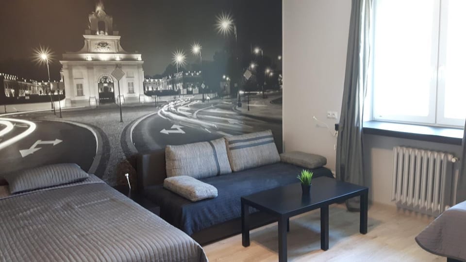 Bed, Living room, Photo of the whole room, Decorative detail, Seating area, On site