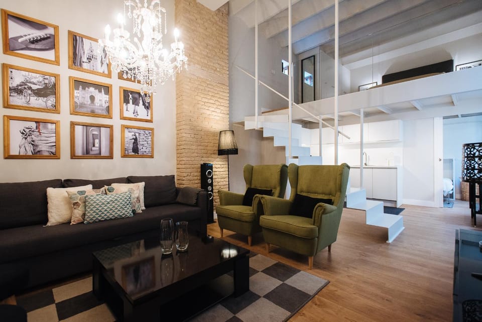 Kitchen or kitchenette, Living room, Bedroom