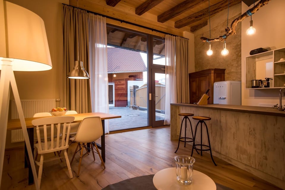 Kitchen or kitchenette, Living room, Dining area