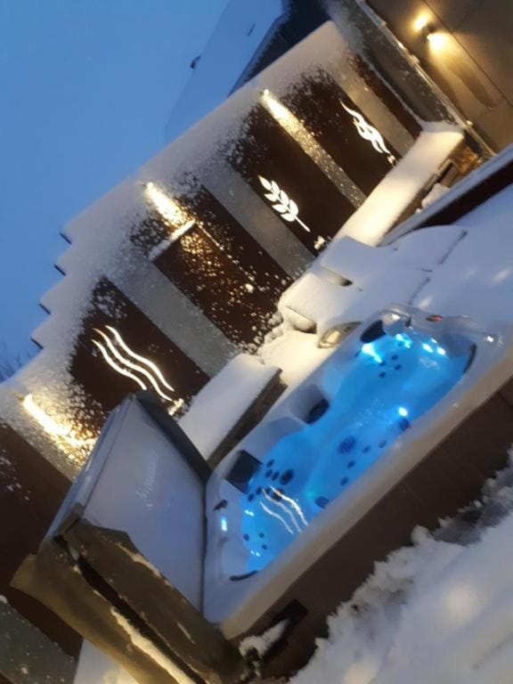 Night, Winter, Hot Spring Bath, Hot Tub, Open Air Bath