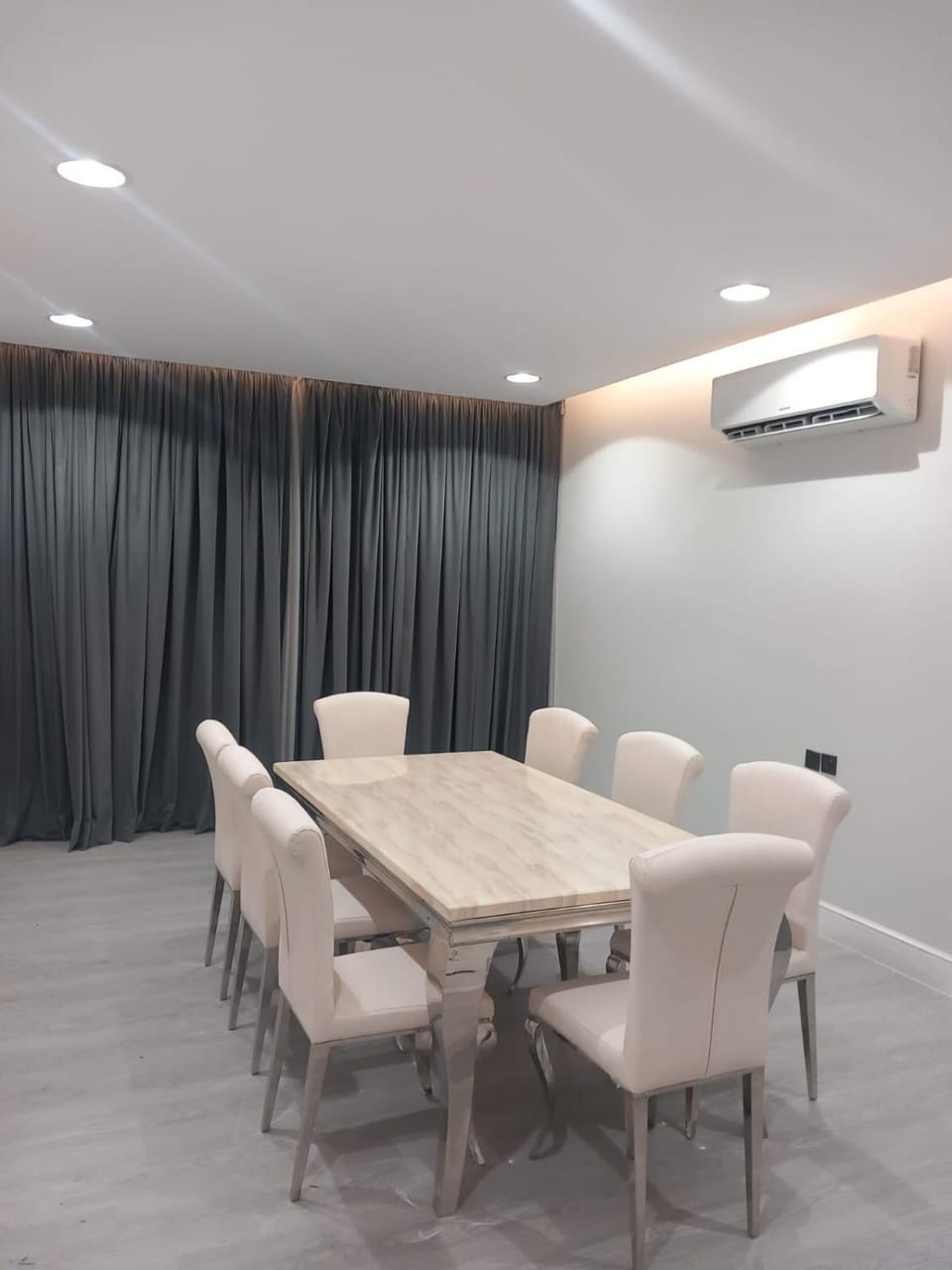 Dining area, air conditioner