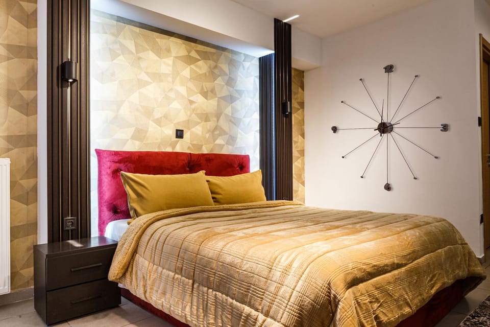 Bed, Decorative detail, Bedroom